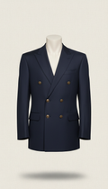 Blazer azul marino cruzado